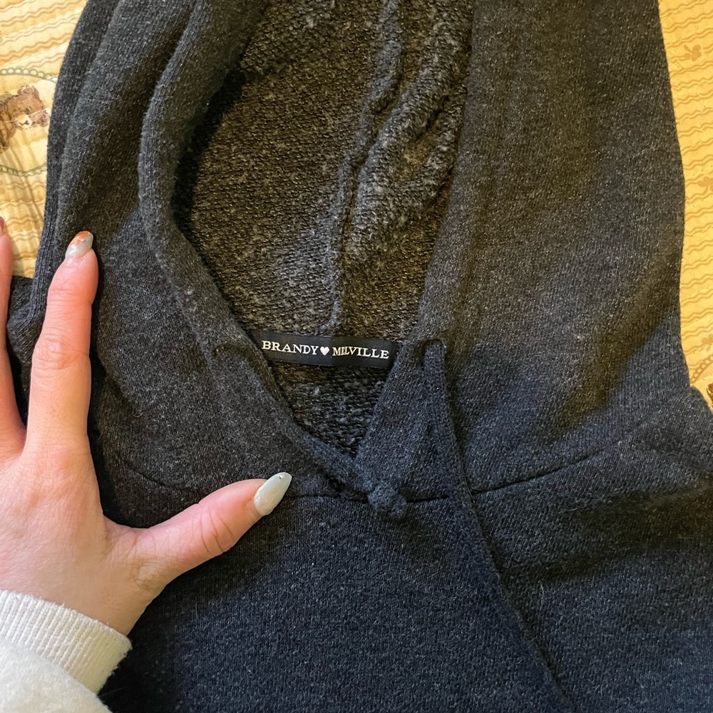 Brandy Melville Dark Gray Hoodie - Picture 2 of 2